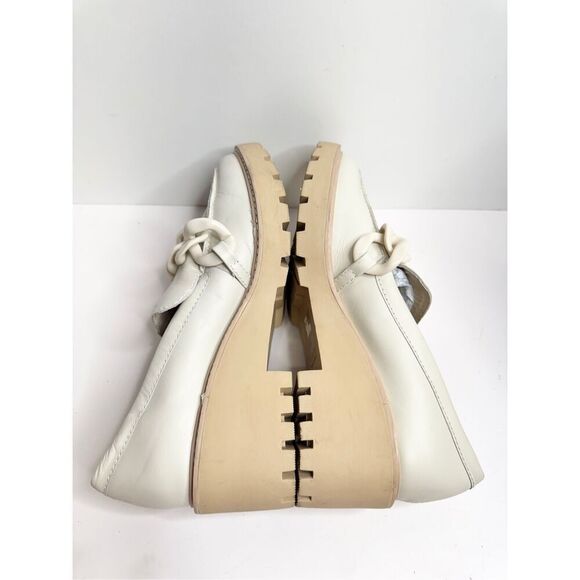 Dolce Vita Shoes Womens Size 10 Haris Ivory Leather Platform Loafers - Picture 7 of 9
